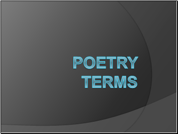 Poetry Terms