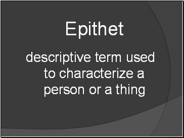 Epithet