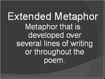 Extended Metaphor