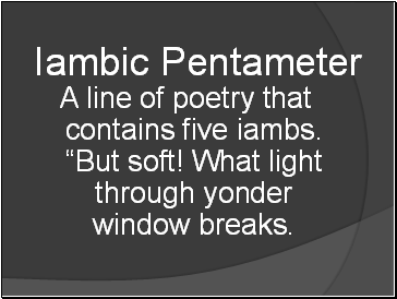 Iambic Pentameter