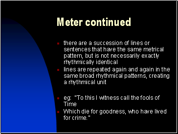 Meter continued
