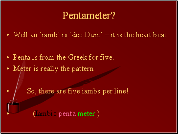 Pentameter?