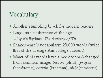 Vocabulary