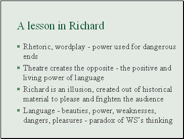 A lesson in Richard