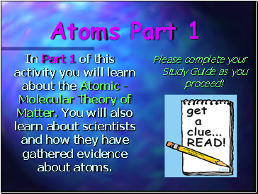 Atoms Part 1