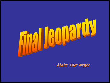 Final Jeopardy