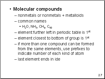 Molecular compounds