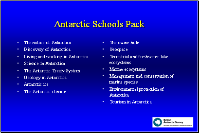 Antarctic Schools Pack