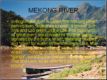 MEKONG RIVER