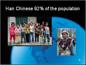 Han Chinese 92% of the population