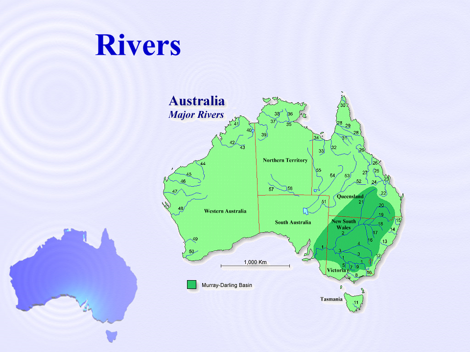 Australia Map Rivers And Lakes - United States Map
