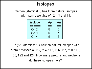 Isotopes