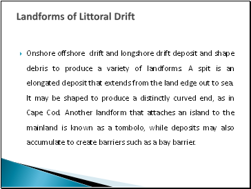 Landforms of Littoral Drift