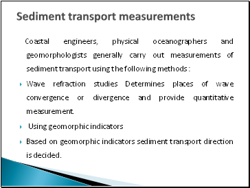Sediment transport measurements