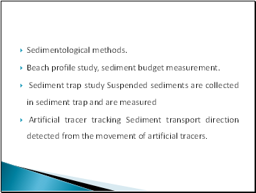 Sedimentological methods.