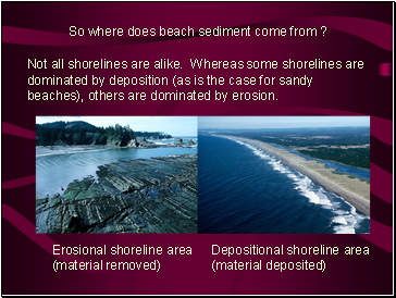 So where does beach sediment come from ?