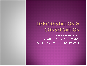 Deforestation & CONSERVATION
