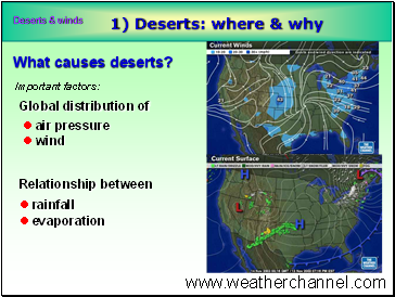 1) Deserts: where & why