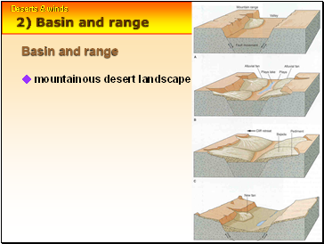 2) Basin and range