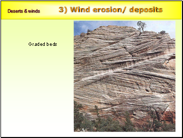 3) Wind erosion/ deposits
