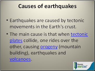 Causes of earthquakes