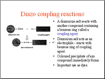 Diazo coupling reactions