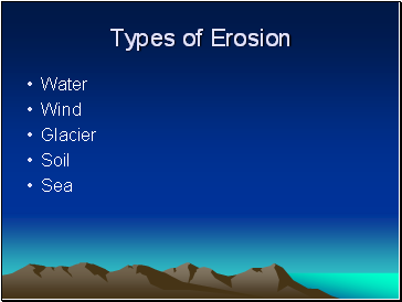 Types of Erosion
