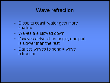 Wave refraction