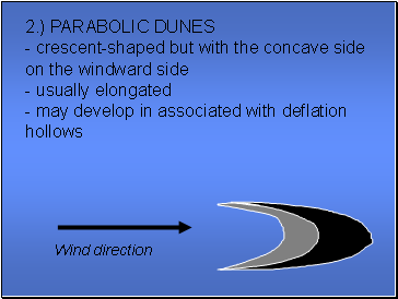 2.) PARABOLIC DUNES