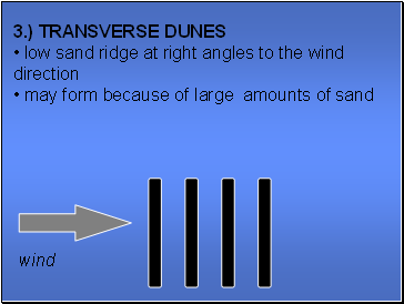 3.) TRANSVERSE DUNES