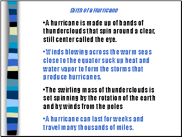 Birth of a Hurricane