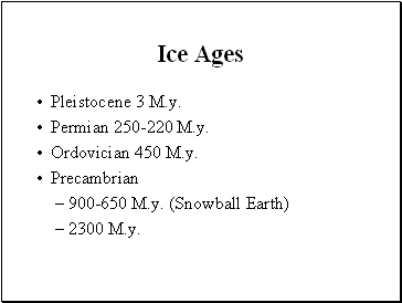 Ice Ages