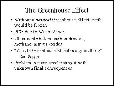 The Greenhouse Effect