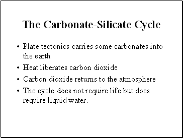 The Carbonate-Silicate Cycle