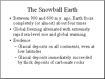 The Snowball Earth