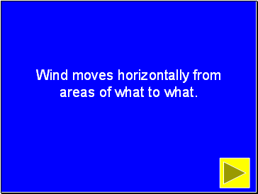 Wind moves horizontally from areas of what to what.