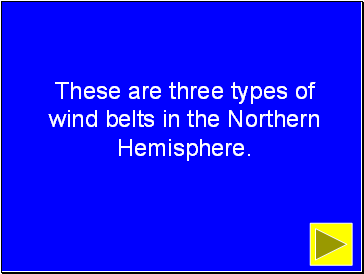 These are three types of wind belts in the Northern Hemisphere.