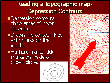 Reading a topographic map- Depression Contours