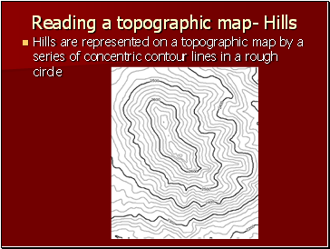 Reading a topographic map- Hills
