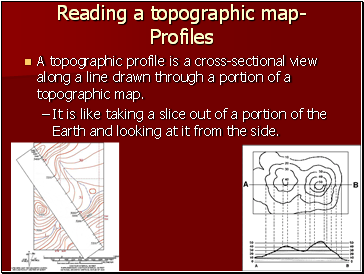 Reading a topographic map- Profiles
