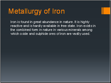 Metallurgy of Iron