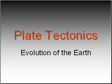 Plate Tectonics