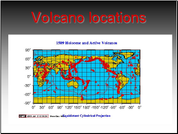 Volcano locations