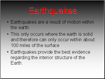 Earthquakes