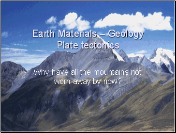 Plate Tectonics