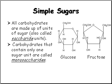 Simple Sugars