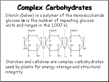 Complex Carbohydrates