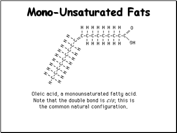 Mono-Unsaturated Fats