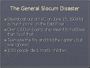 The General Slocum Disaster