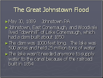 The Great Johnstown Flood